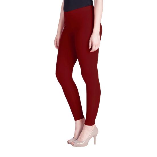 MAGUVA LARISA Ankle Length Legging - Light Weight & Stretchable - Maroon