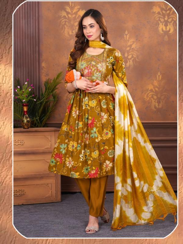 Feeding 3 Piece Kurta Set for Women | Heavy Vertican | Computer Work