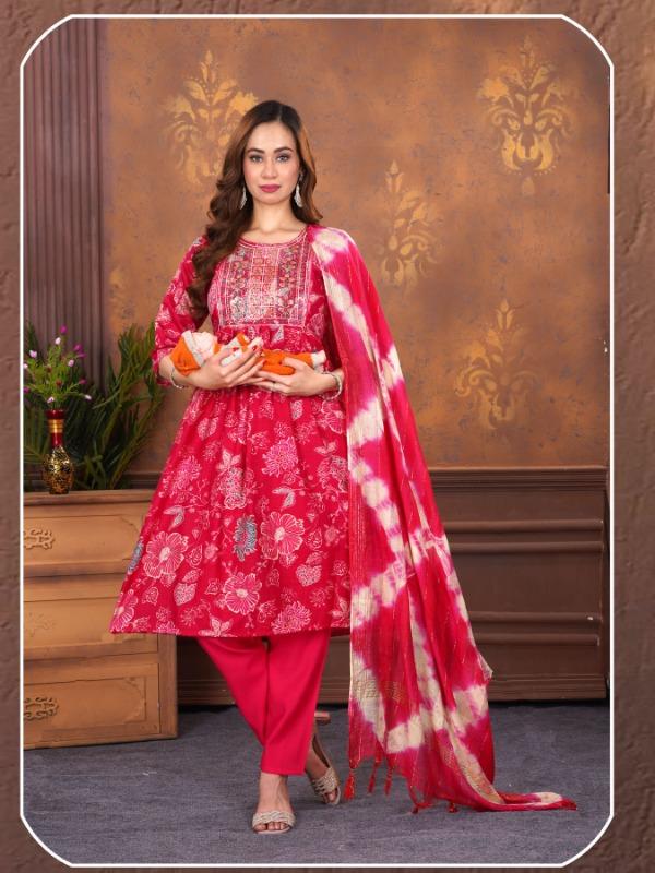 Feeding 3 Piece Kurta Set for Women | Heavy Vertican | Computer Work