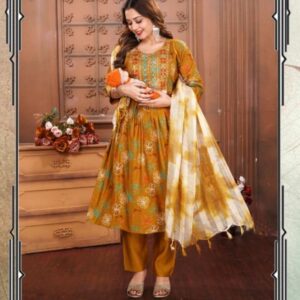 Feeding 3 Piece Kurta Set for Women | Heavy Vertican | Computer Work