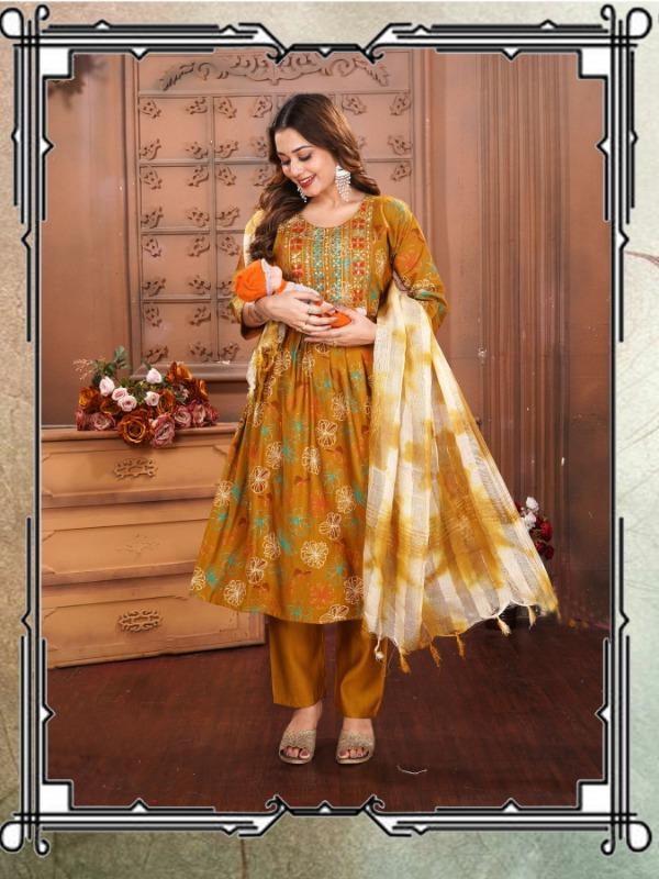 Feeding 3 Piece Kurta Set for Women | Heavy Vertican | Computer Work